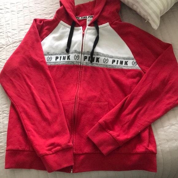 PINK red Hoodie - Picture 1 of 4